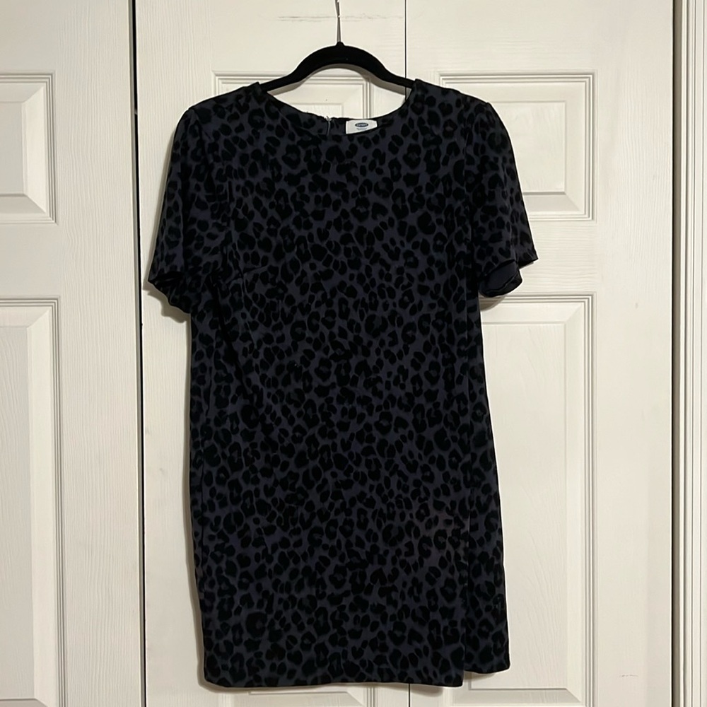 black cheetah dress from old navy